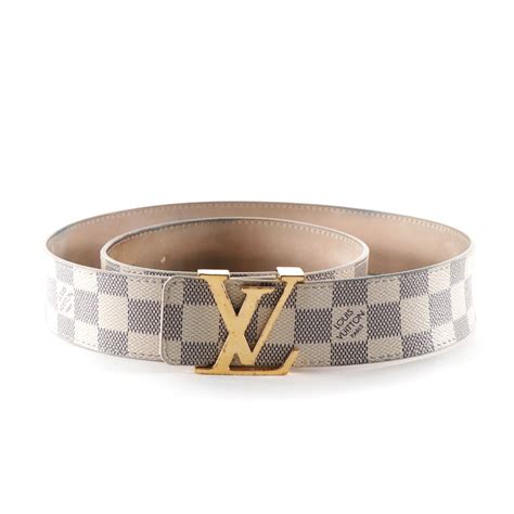 white Louis Vuitton belt real